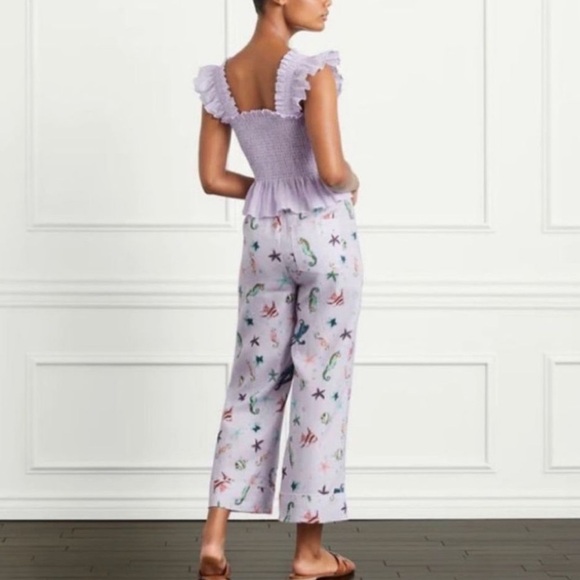 Hill House Linen Skylar Pant Purple - Picture 2 of 4